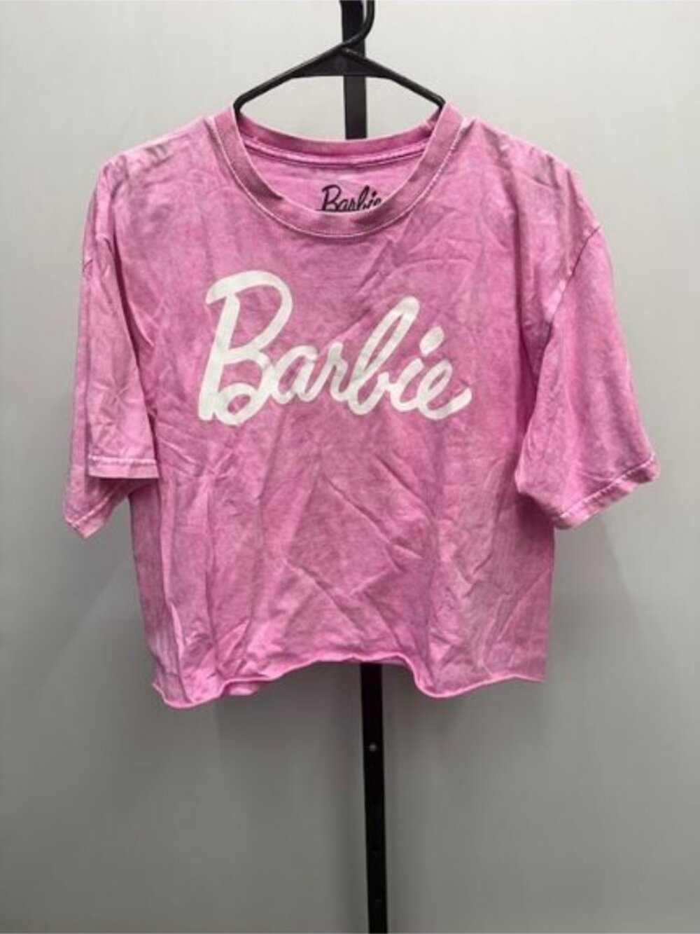 Barbie Pink Tie-Dye Graphic T-Shirt Cropped Top